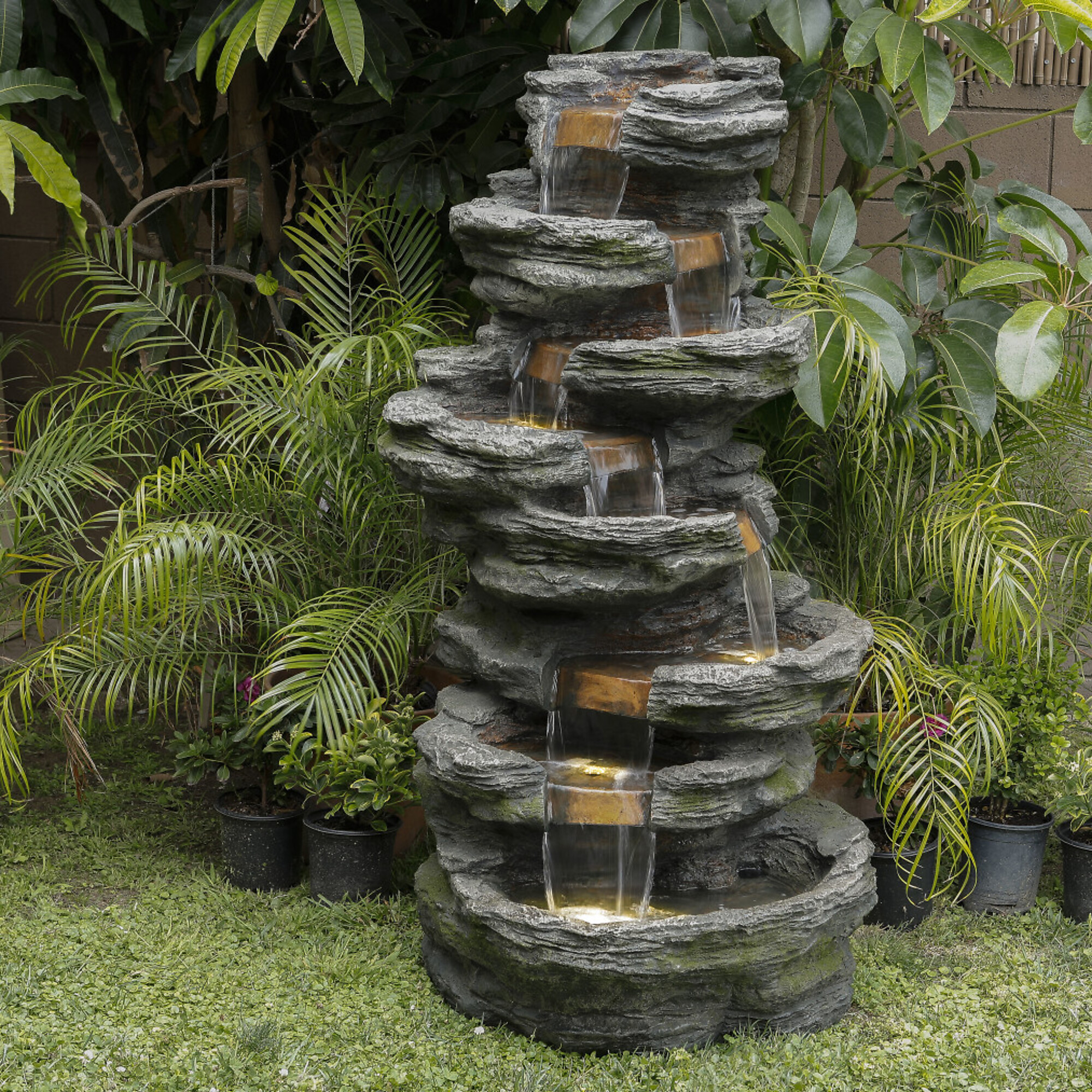Alpine Corporation, Multiple Tiered LED Fountain, Volts 120 Power Cord Length 6 ft, Model# WIN1146